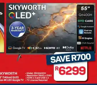 Pick n Pay Hypermarket SKYWORTH QLED+ 55 TV offer
