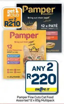 Pick n Pay Hypermarket Pamper Fine Cuts Cat Food Assorted 12 x 85g Multipack offer