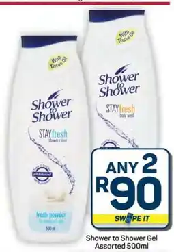 Pick n Pay Hypermarket Shower to Shower Gel Assorted 500ml offer