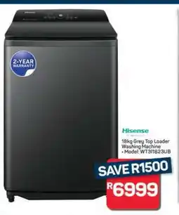 Pick n Pay Hypermarket Hisense 18kg Grey Top Loader Washing Machine offer