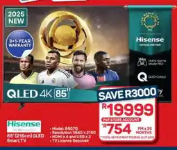 Pick n Pay Hypermarket Hisense 85 QLED 4K Smart TV offer