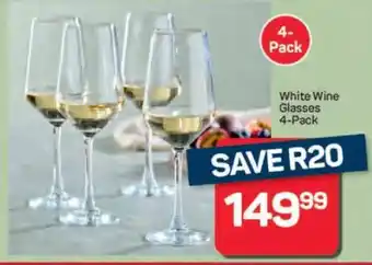 Pick n Pay Hypermarket White Wine Glasses 4-Pack offer