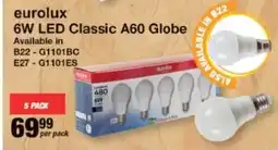 Mica Eurolux 6W LED Classic A60 Globe offer