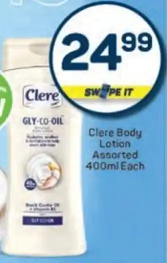 Pick n Pay Clere Body Lotion Assorted offer