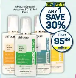 Pick n Pay Afripure Body Oil Assorted offer
