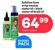 PEP Sofnfree Foam Wrap Mousse Castor Oil + Black Castor Oil Braided Oil (200ml + 100ml) offer