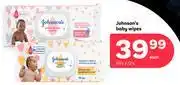 PEP Johnson's Baby Wipes 56's / 72's offer