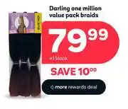 PEP Darling One Million Value Pack Braids - #1 Black offer