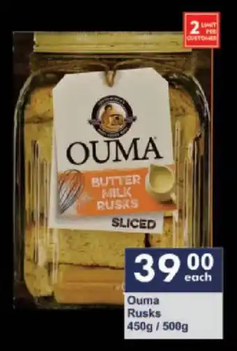 President Hyper Ouma Rusks offer