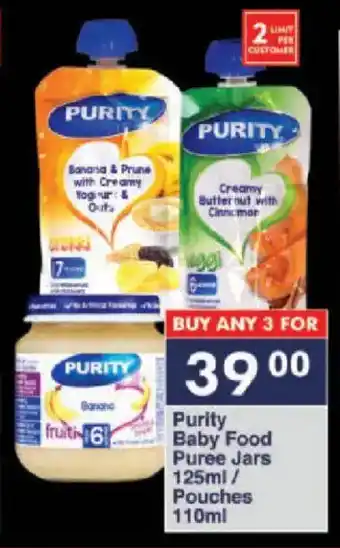 President Hyper Purity Baby Food Puree Jars/ Pouches offer