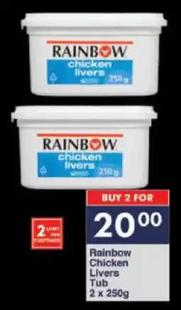 President Hyper Rainbow Chicken Livers Tub offer