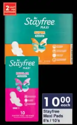 President Hyper Stayfree Maxi Pads offer