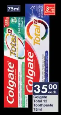 President Hyper Colgate Total 12 Toothpaste offer