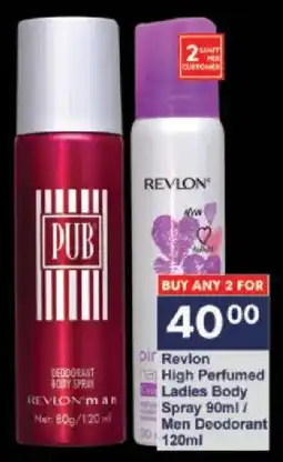 President Hyper Revlon High Perfumed Ladies Body Spray/ Men Deodorant offer