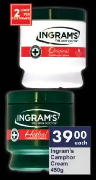 President Hyper Ingram's Camphor Cream offer