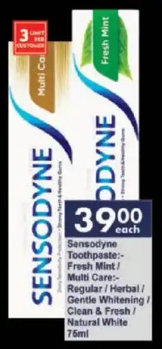 President Hyper Sensodyne Toothpaste Fresh Mint/ Multi Care Regular/ Herbal/ Gentle Whitening/ Clean & Fresh/ Natural White offer