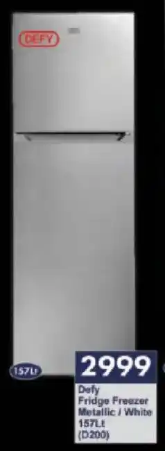 President Hyper Defy Fridge Freezer Metallic/ White offer