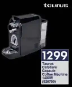 President Hyper Taurus Cafetiere Capsule Coffee Machine 1400w offer