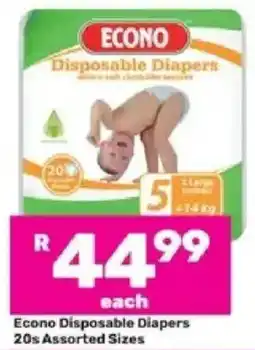 Game Econo Disposable Diapers Assorted Sizes offer