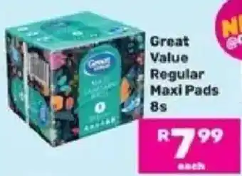 Game Great Value Regular Maxi Pads offer