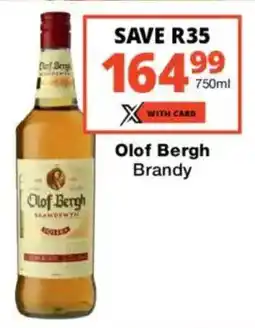 Checkers Liquor Shop Olof Bergh Brandy offer