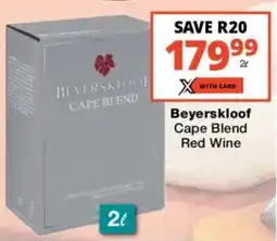 Checkers Liquor Shop Beyerskloof Cape Blend Red Wine offer