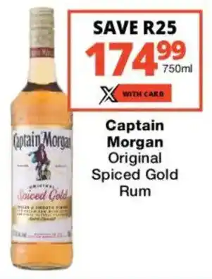 Checkers Liquor Shop Captain Morgan Original Spiced Gold Rum offer