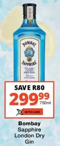 Checkers Liquor Shop Bombay Sapphire London Dry Gin offer