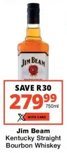Checkers Liquor Shop Jim Beam Kentucky Straight Bourbon Whiskey offer