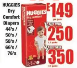Boxer HUGGIES Dry Comfort Diapers offer