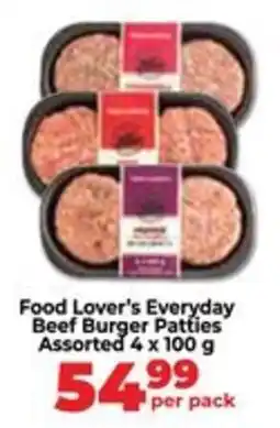 Food Lover's Market Food Lover's Everyday Beef Burger Patties Assorted offer