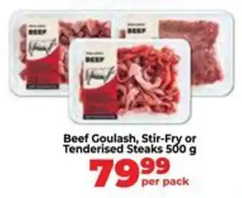 Food Lover's Market Beef Goulash, Stir-Fry or Tenderised Steaks offer