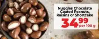 Food Lover's Market Nuggles Chocolate Coated Peanuts, Raisins or Shortcake offer