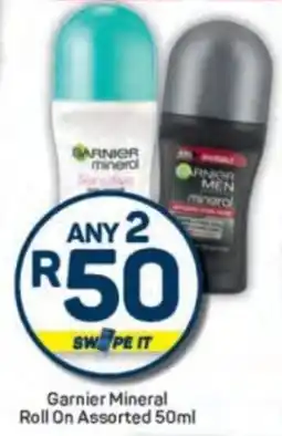 Pick n Pay Garnier Mineral Roll On Assorted offer