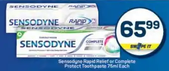 Pick n Pay Sensodyne Rapid Relief or Complete Protect Toothpaste offer