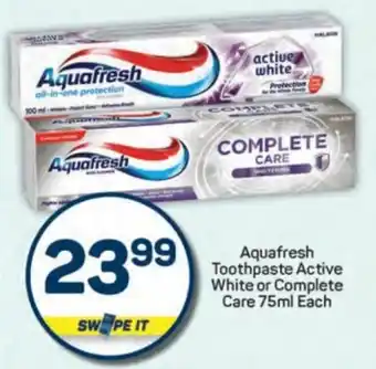 Pick n Pay Aquafresh Toothpaste Active White or Complete Care offer