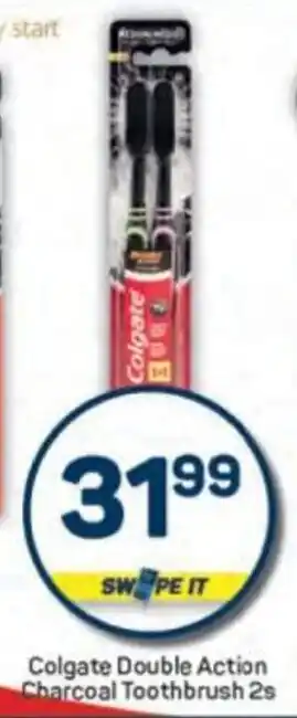 Pick n Pay Colgate Double Action Charcoal Toothbrush offer