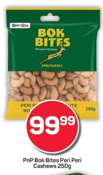 Pick n Pay PnP Bok Bites Peri Peri Cashews 250g offer