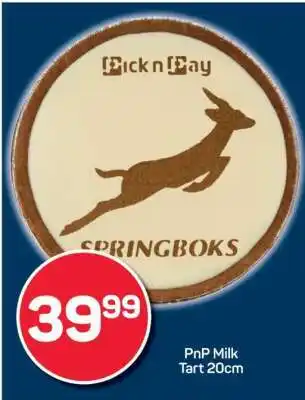 Pick n Pay PnP Milk Tart 20cm offer