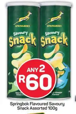 Pick n Pay Springbok Flavoured Savoury Snack Assorted 100g offer