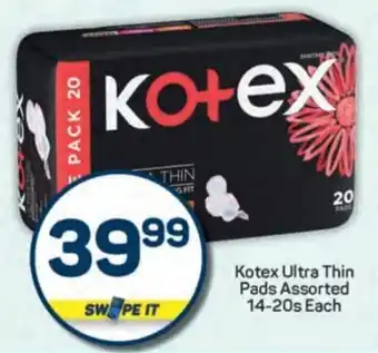 Pick n Pay Kotex Ultra Thin Pads Assorted offer