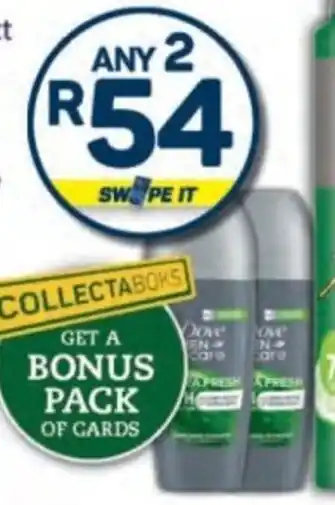 Pick n Pay Dove Men Roll-On Assorted offer