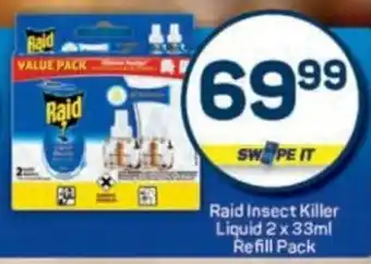 Pick n Pay Raid Insect Killer Liquid Refill Pack offer