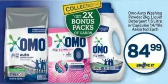 Pick n Pay Omo Auto Washing Powder, Liquid Detergent or Capsules Assorted offer