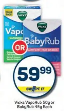 Pick n Pay Vicks VapoRub or BabyRub offer