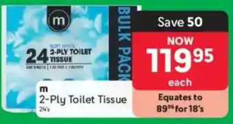 Makro m 2-Ply Toilet Tissue offer