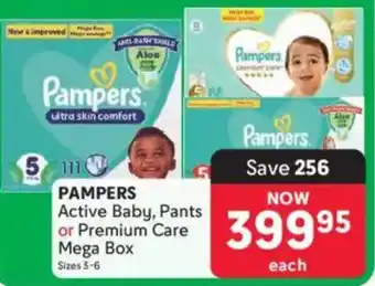 Makro PAMPERS Active Baby, Pants or Premium Care Mega Box offer