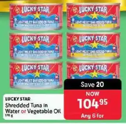 Makro LUCKY STAR Shredded Tuna in Water or Vegetable Oil offer