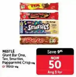Makro NESTLÉ Giant Bar One, Tex, Smarties, Peppermint Crisps or Rolo offer