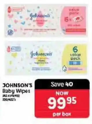 Makro JOHNSON'S Baby Wipes offer
